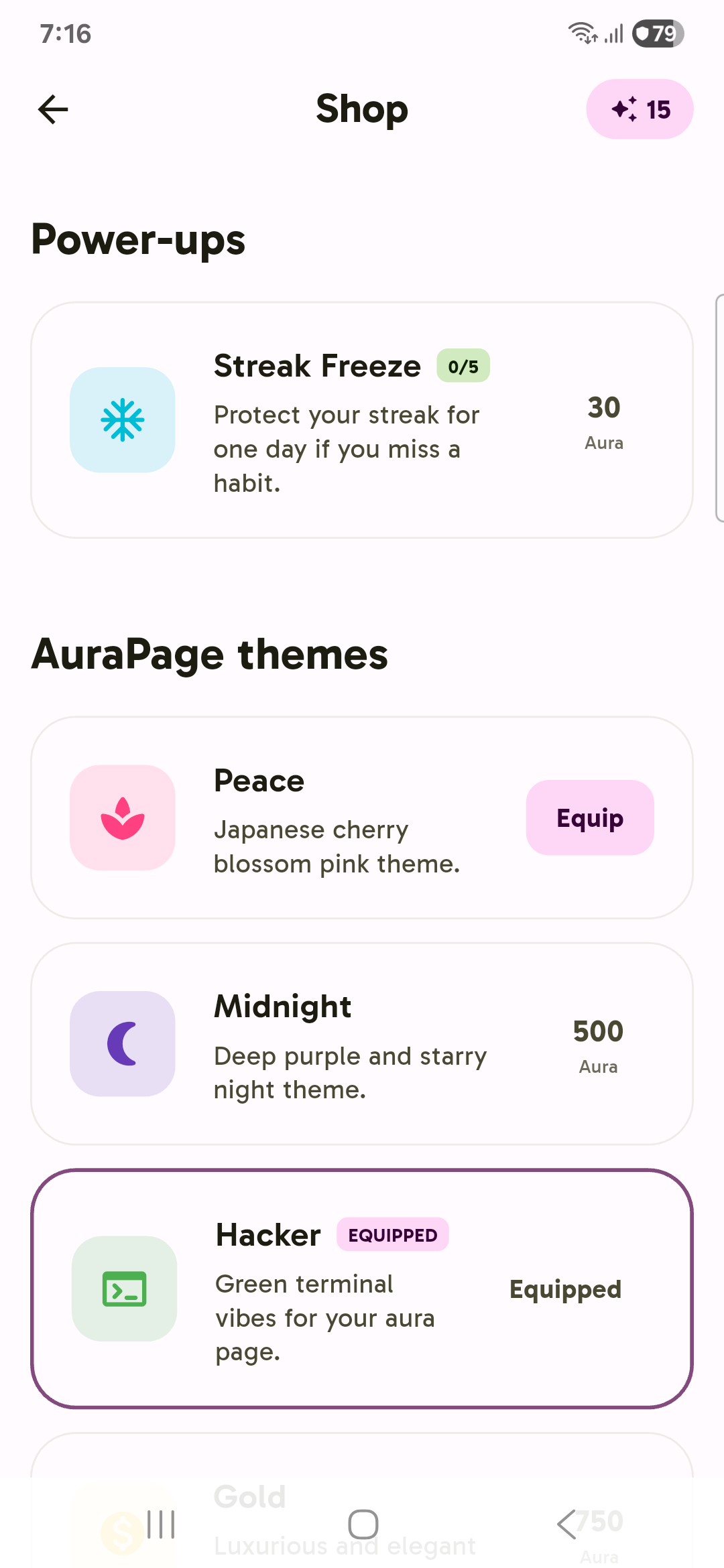 Shop screenshot