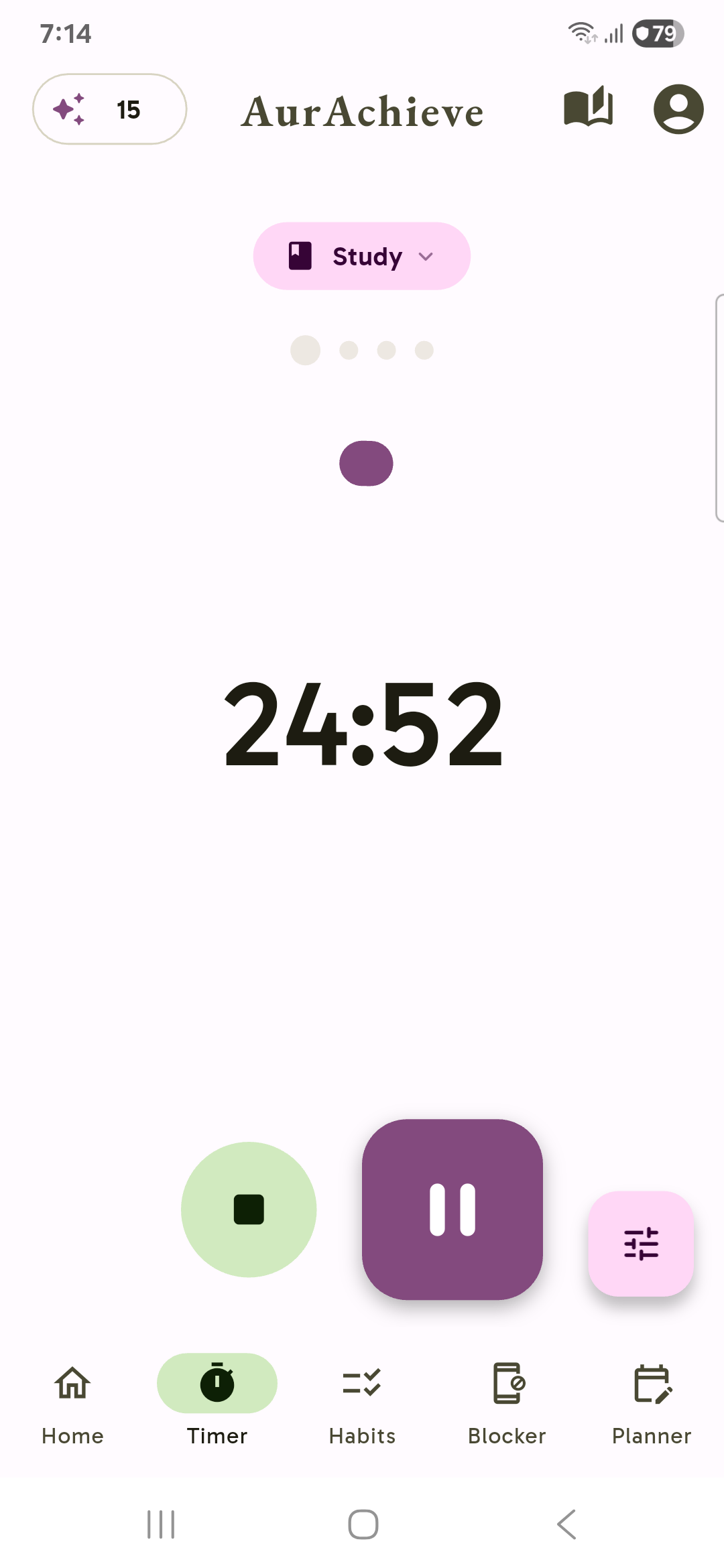 Focus timer screenshot